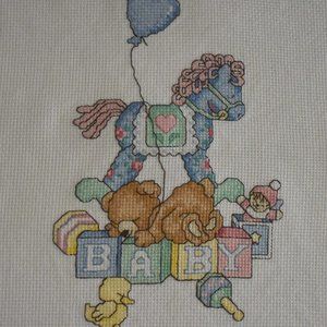 Cross Stitch Horse and Bear